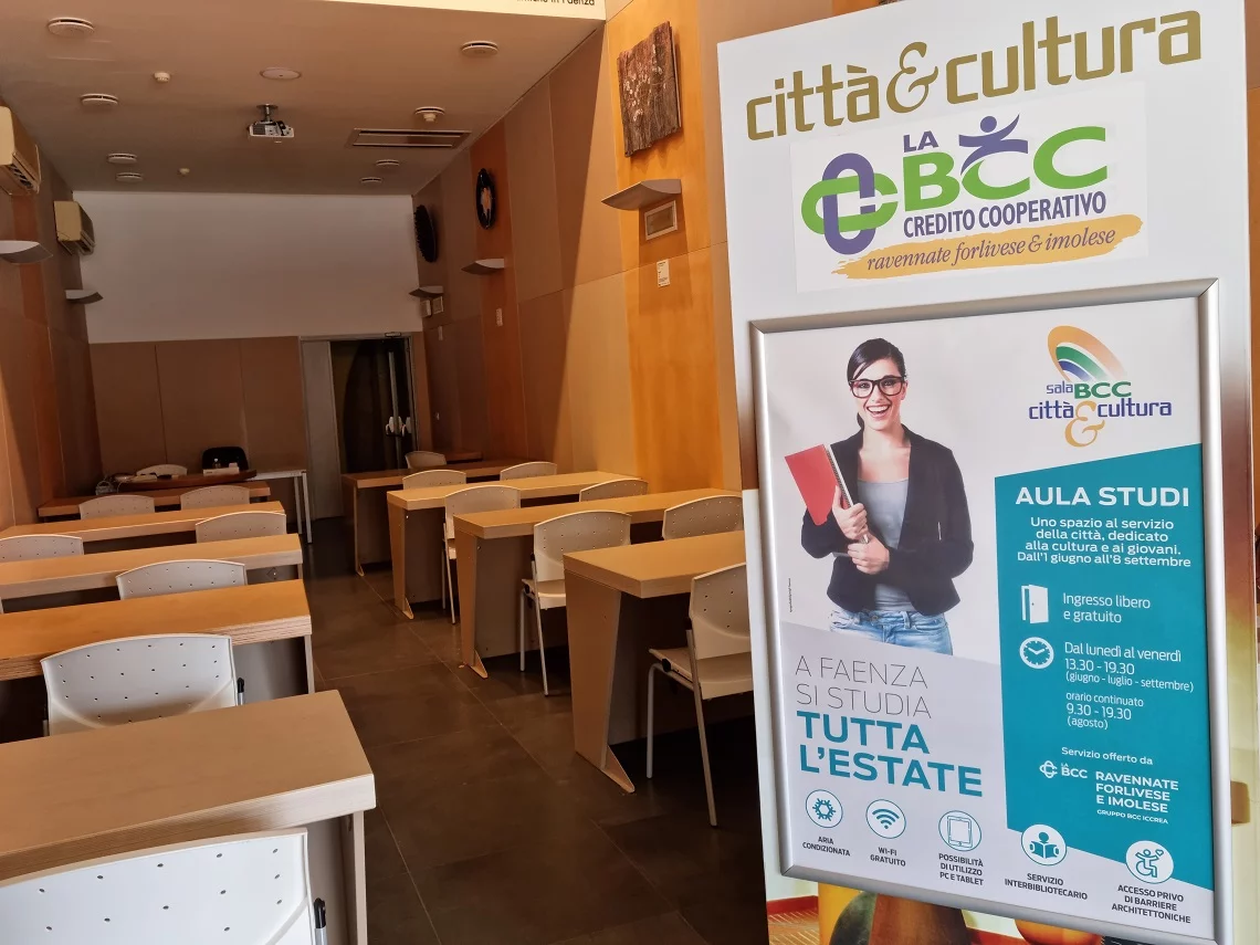 Aula Studi: dal 1° giugno a Faenza apre la sala BCC per gli studenti